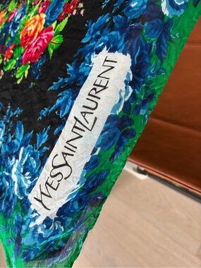 Yves Saint Laurent Vintage Floral Scarf